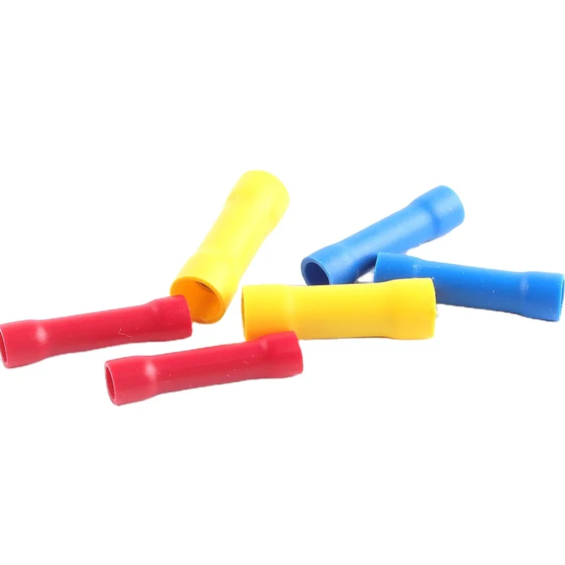 Insulated intermediate pipe butt wire connector Crimped cable terminal BV-1.25