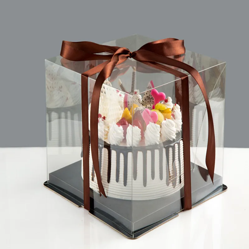 Custom Beautiful Clear Plastic PVC Cake break Box Transparent Plastic packing box