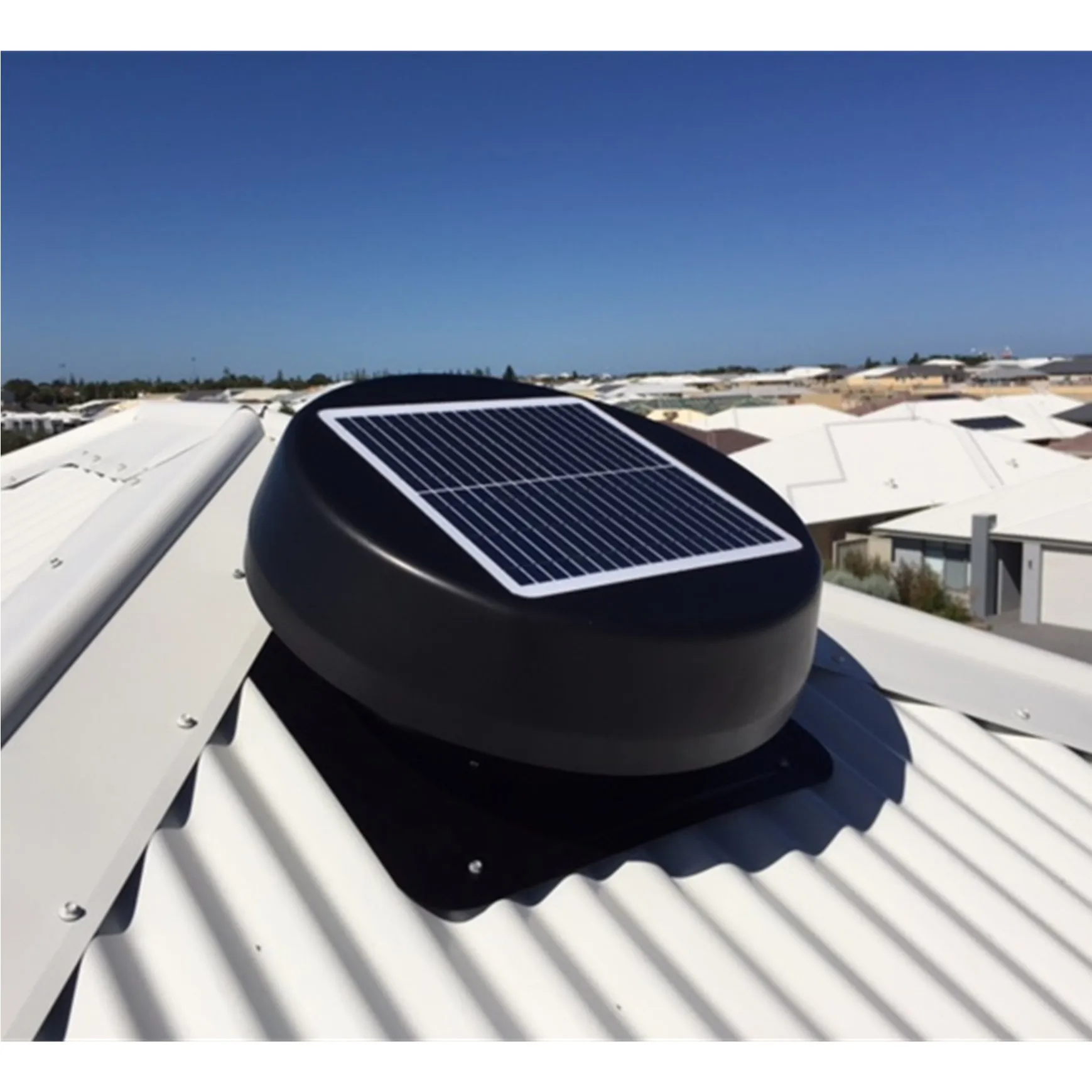 Wholesale 25W Solar Industrial Rechargeable Ventilation Fan Roof Attic Exhaust Vent Fan with Battery for Home DC Solar Panel Fan