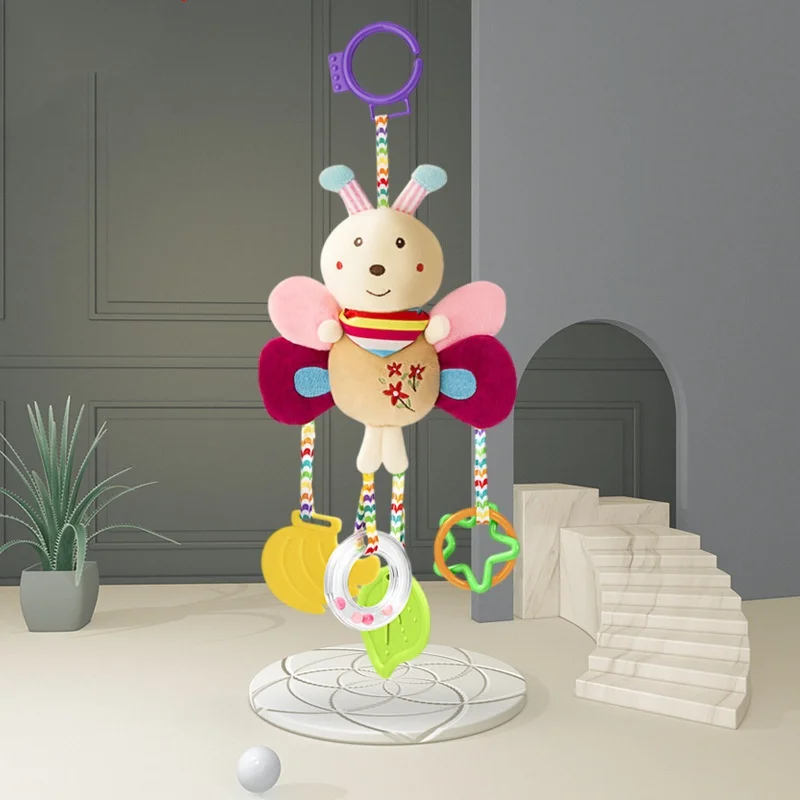 Best Price Teethers Sound Paper Crib Shaker Play Gym Plush Stuffed Animal Baby Rattle