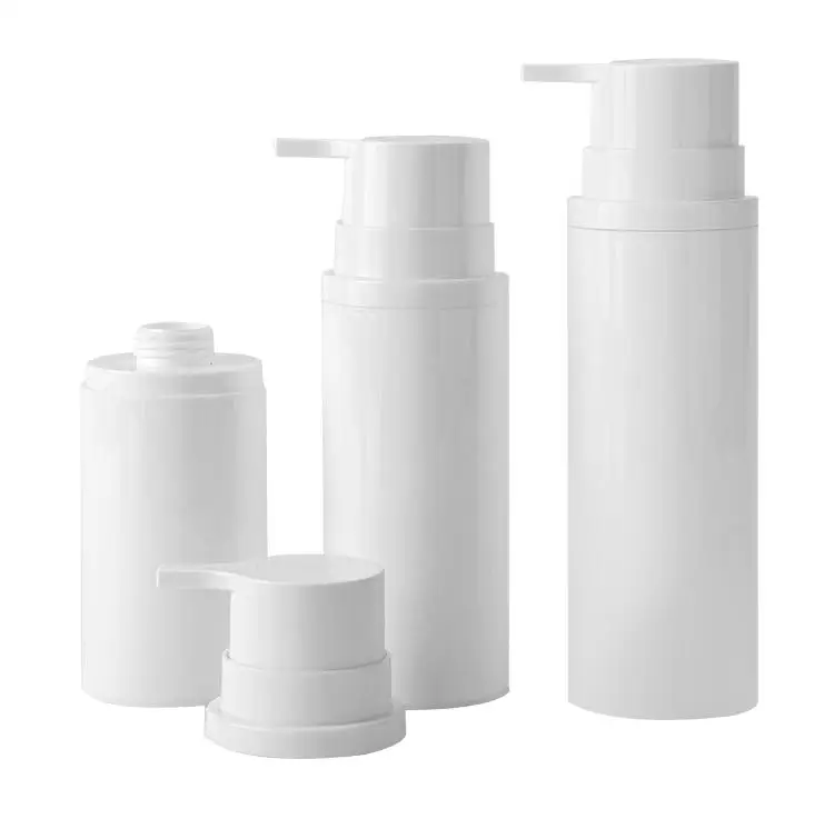 Skin Care Serum 150ml 200ml 250ml Left-Right Lock Airless Pump Bottle Plastic PP Serum Facial Cleanser Essential Oil Shampoo
