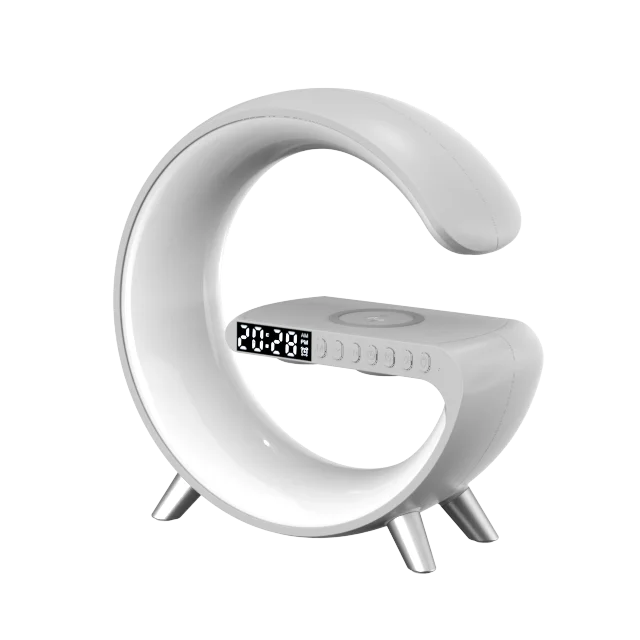 All in one  Multi-functional Wireless Fast Charging Alarm Clock Speaker APP Control RGB Atmosphere Night Light