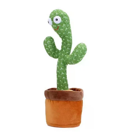 Repeatable sound learning cactus toy Can talk and dance, with light and music educational toys