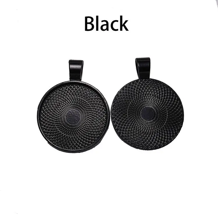 Hot Sale 25mm sublimation necklace photo frame pendant round blank bezel picture pendant trays charms for jewelry making