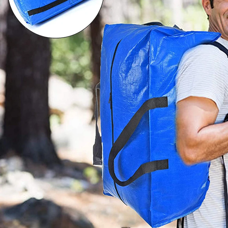Extra Large Polypropylene Custom Size Storage Moving Bags With Backpack Straps