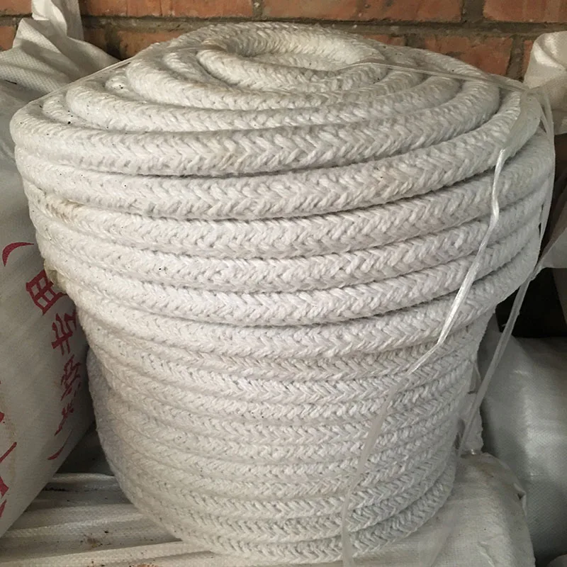 Factory direct supply High Temperature Steel Ceramic Fiber Rope  standard insulation ceramic fiber round rope