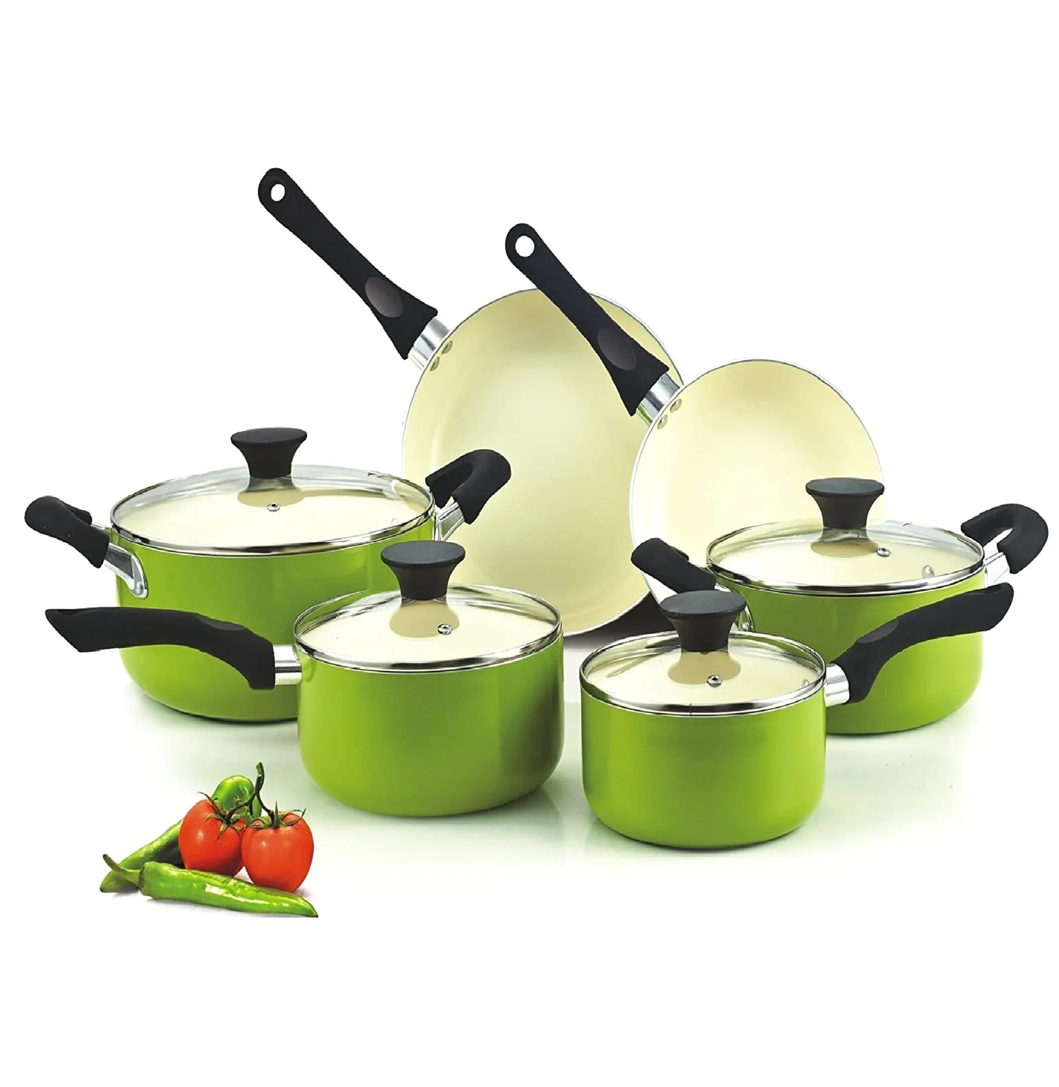 Ceramic Coating nonstick cookware set Pan Frying Pan Cooking Pot Saucepan Casserole Kitchen Home Cooking