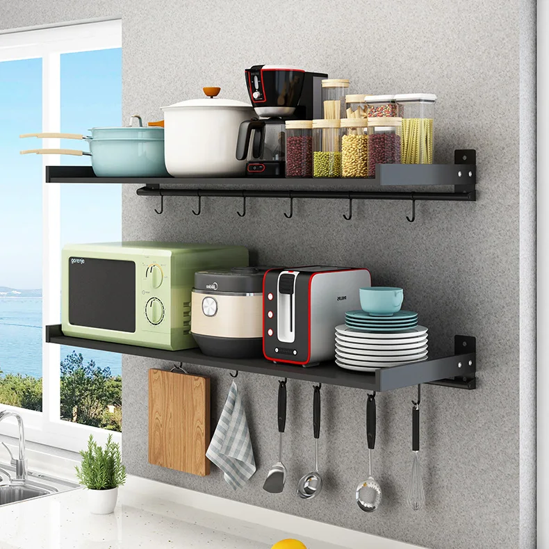 Hot Selling 201 Stainless Steel Kitchen Wall Mount Hanging Shelf