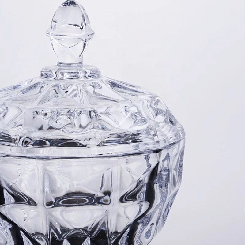 
11.5CM AQUAMARINE SERIES tea coffee sugar canisters storage jar glass bowl candy jar 