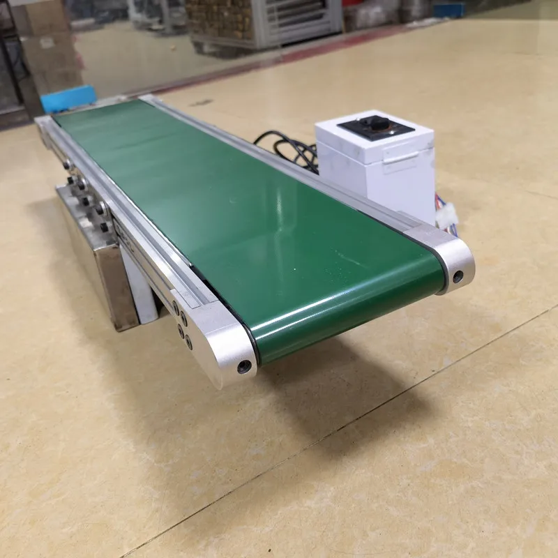 Mini-conveyor belt mini-punch press automatic matching mini-assembly line aluminum plate tabletop conveyor