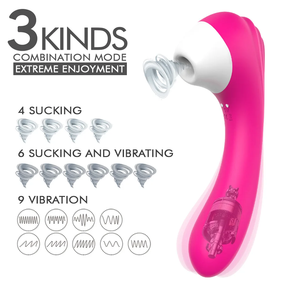 Female 3 in 1 Clitoral Stimulator Clit Sucker Oral Sex Licking Clitoris Sucking Nipple Vibrator For Women