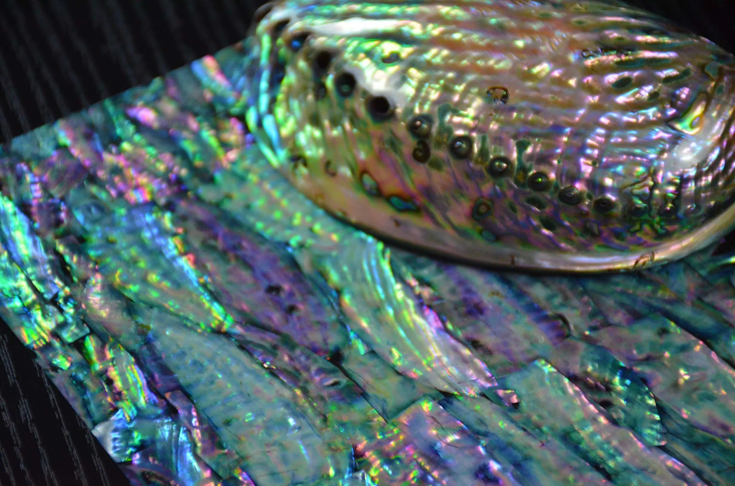 Customizable Mother of pearl shell veneer paua abalone paper laminate shell sheet DB-002