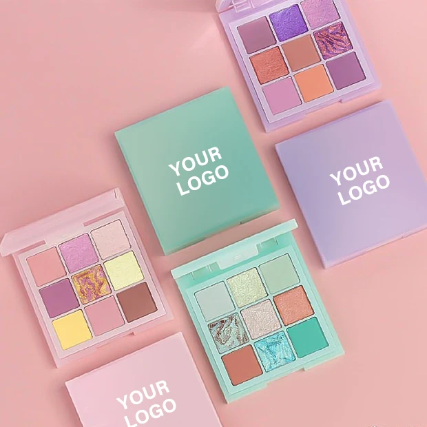 9 Color Long Lasting Eye Shadow Wholesale Custom Logo Multichrome MatteGliter Makeup Eyeshadow Palette