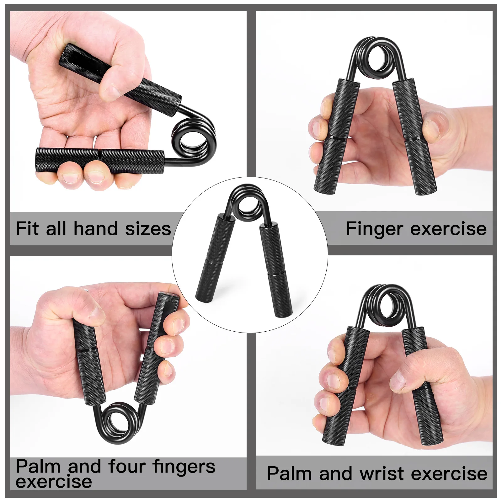 50lbs-350lbs Heavy Hand Grip Strengthener Aluminum Wrist Rehabilitation Hand grips Muscle Strength Training Carpal Expander