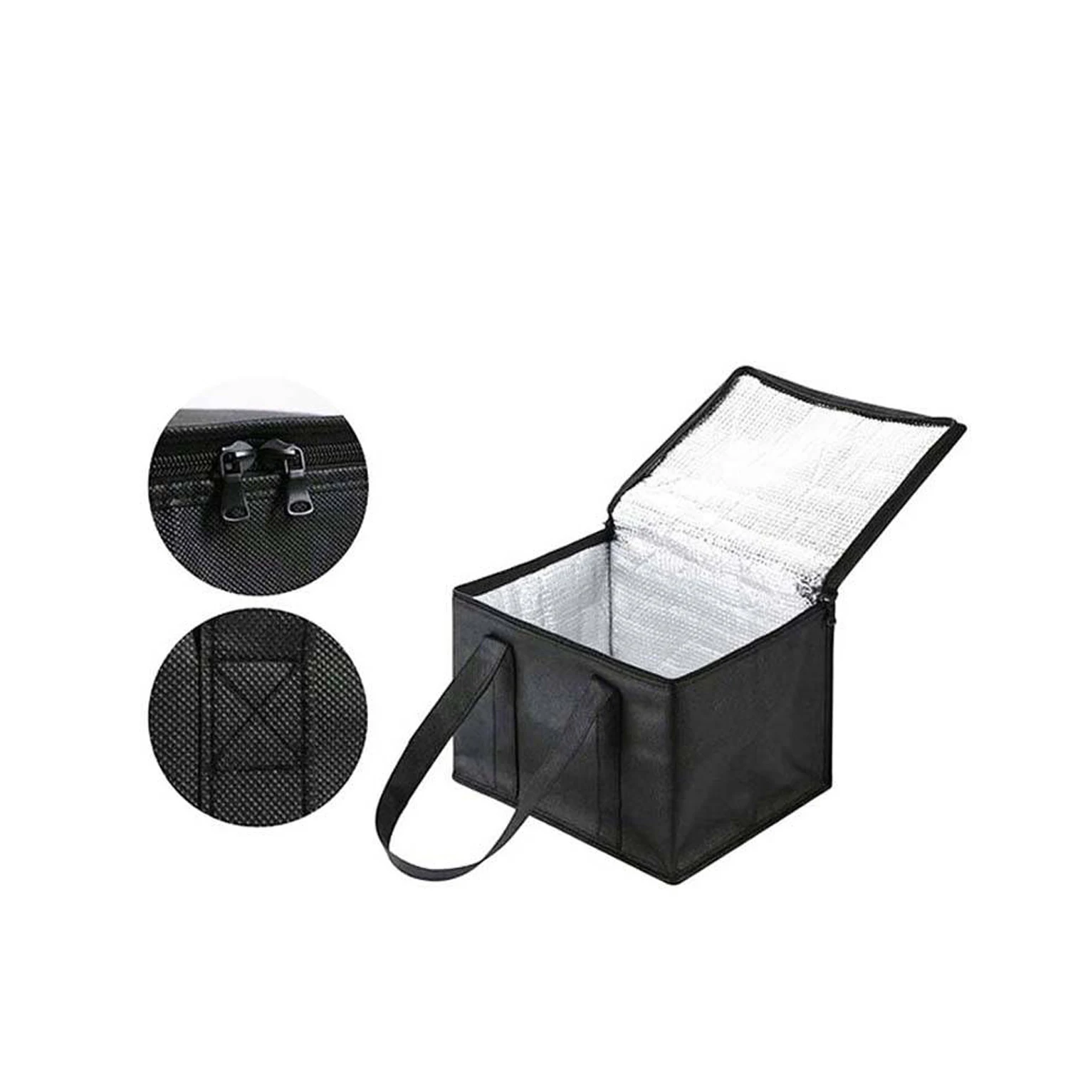 Reusable Thermal Insulated Cooler Bag Grocery Cool Carry Non Woven Lunch Cooler Bag for Food