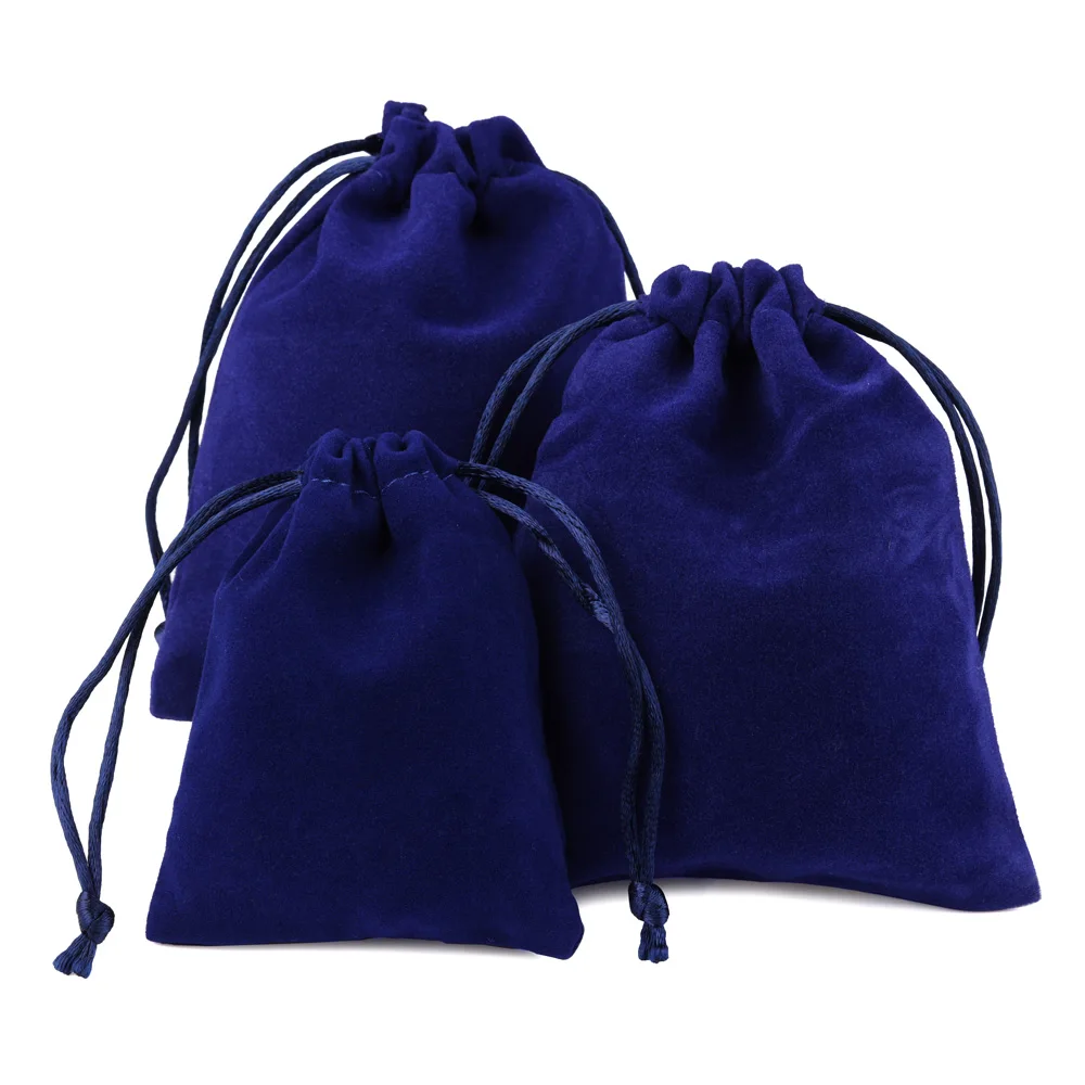 Высококачественный мягкий бархатный Подарочный пакет на шнурке разных цветов с логотипом