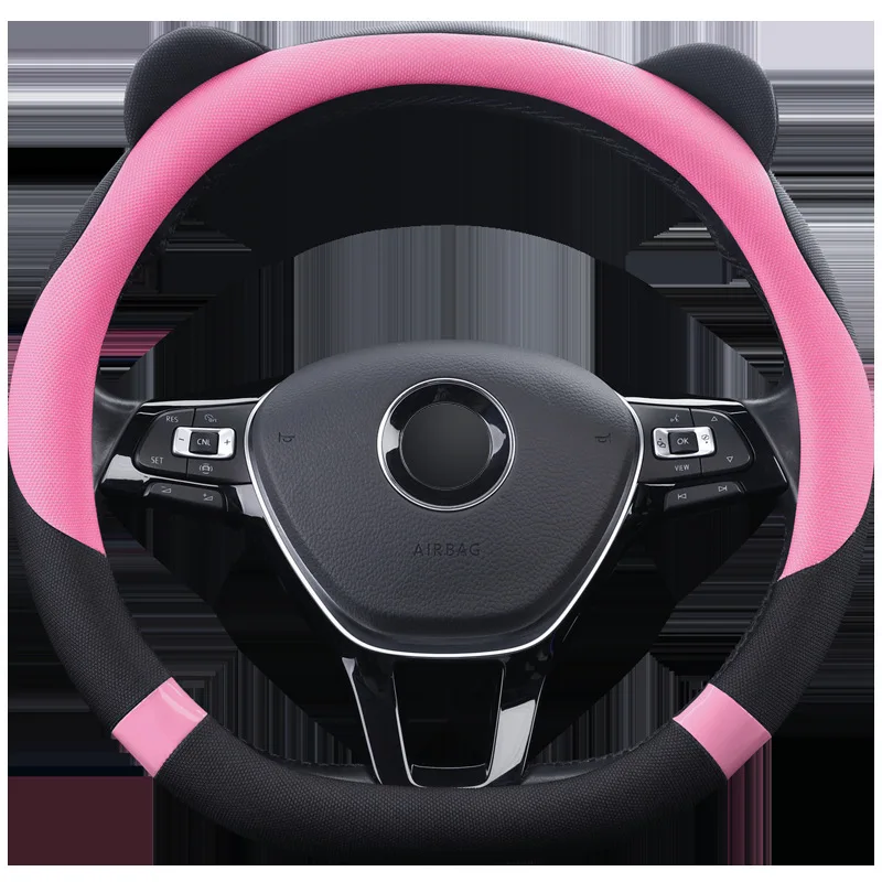 New fashion cute linen ladies car steering wheel cover