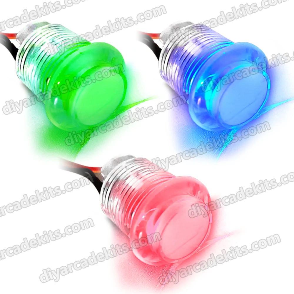 3.3V GoldLeaf Illuminated Button Switch LED Button 7 Ribbon Illuminated RGB Button for Arcade Pinball Machines