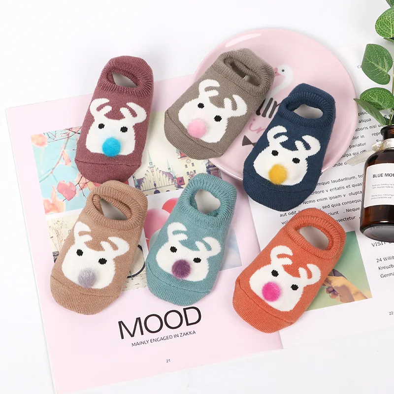 Baby 0-3 year Stocking Cotton Household Warm Knitted Kids Socks Toddler Antislip Floor Socks