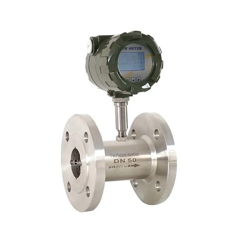4-20mA Threaded Flange Connection Diesel Gasoline Methanol Liquid Turbine Flow Meter for water