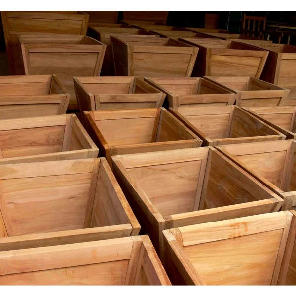 Teak Garden Planters Large Teak Wooden Planters Flower Pot Wooden Accessories