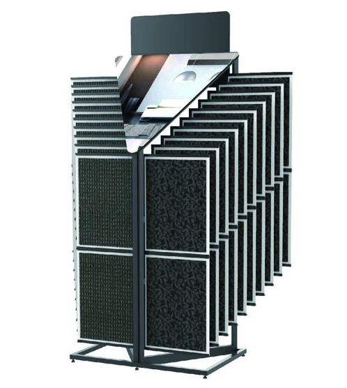 OEM Production Metal Custom Hanging Car Floor Mat Home Textile Curtain Rug Carpet Wood Board Shops Showroom Sample Display Rack