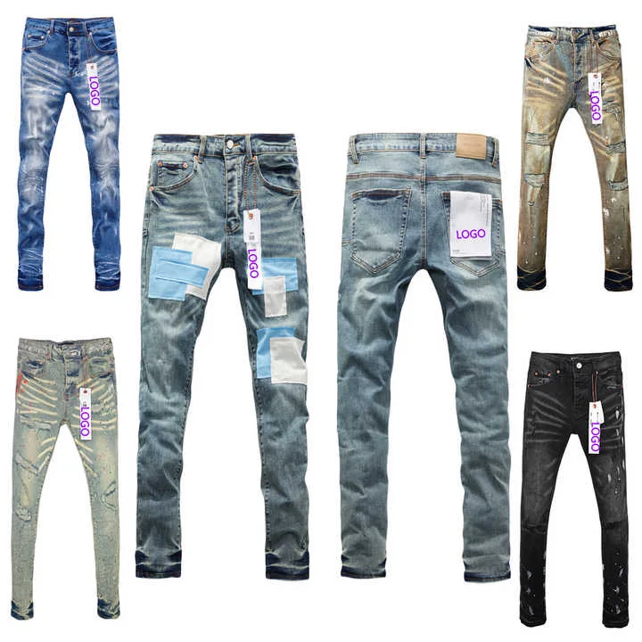 2024 New Men Jeans Hole Brand Man Long Pants Trousers Streetwear denim Skinny Slim purpless jeans Biker for D2 men jeans