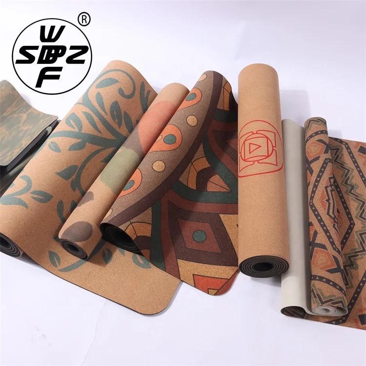 Luxury Thick Cork Eco Logo Yoga Mat Custom Cork Yoga Mat