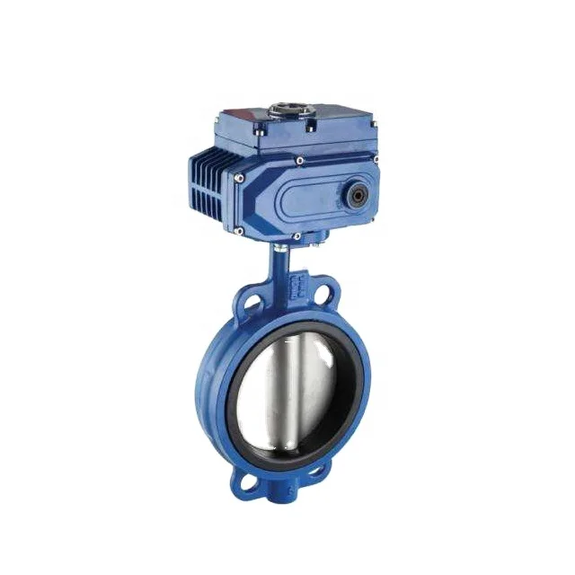 Chinese electric wheel manual stainless steel carbon steel cast iron ductile iron flange lug wafer type 4 inch butterfly valve