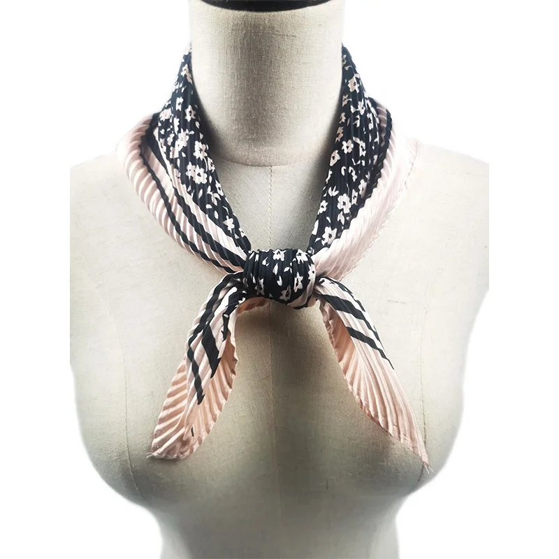 
2021 Best Price Digital Printing Other Scarves Ladies Crumple Floral Square Scarf For Women 