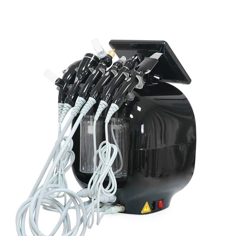 Portable 6 in 1 hydrofacials diamond microdermabrasion small bubble h2o2 aqua peel hydra beauty machine
