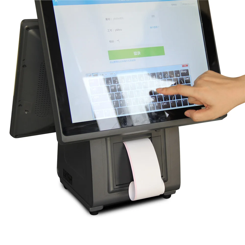 Hot sales Pos Terminal With 80mm  Printer Windows 10 For Point Of Sale System Retail