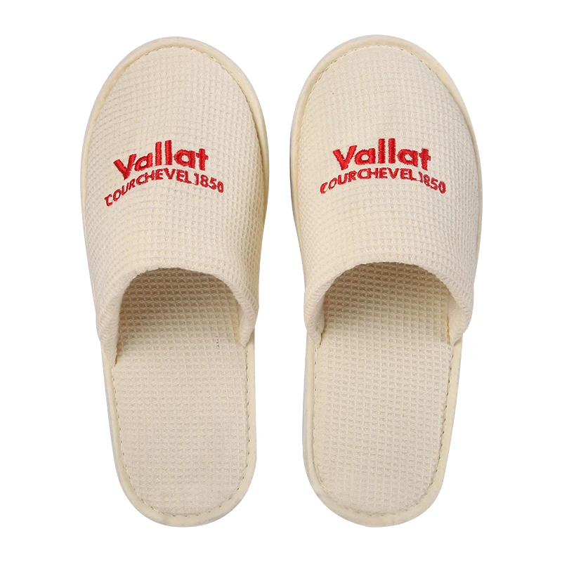 
 Factory Price Closed Toe Waffle TRP Sole Hotel Home Bathroom Slippers  