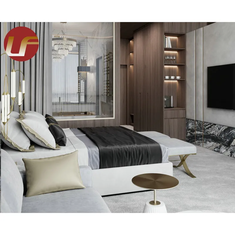 Производитель ODM, набор мебели для спальни, Camas de Hotel для роскошных курортных комнат
