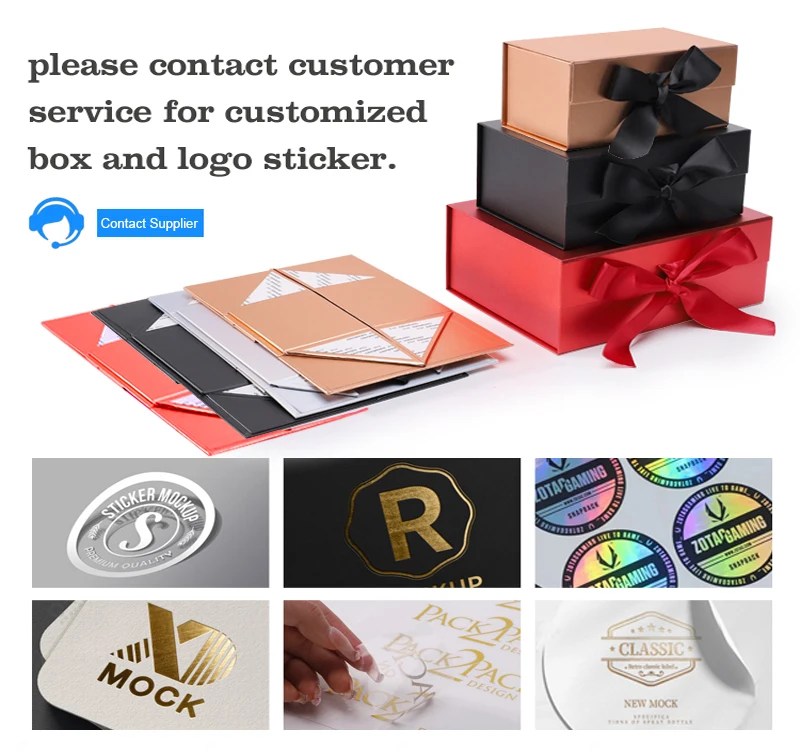 Ready To Ship High Quality Folding Gift Box Magnetic Gift Box Packaging Gift Box With Ribbon