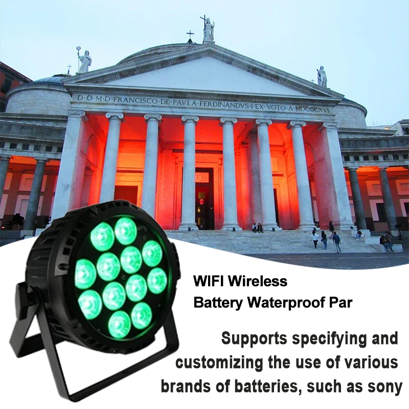 Grace WIFI Wireless DMX Waterproof Par Set Touch Display Battery LED Par DJ Stage Lights