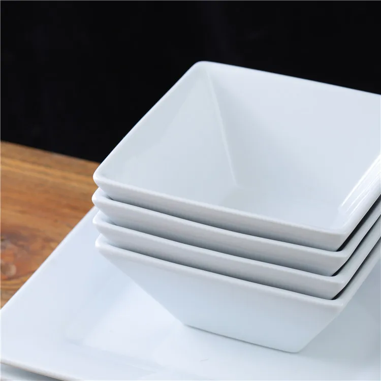 
Hot sale high quality modern style customized white porcelain plates dinnerware sets for home hotel 