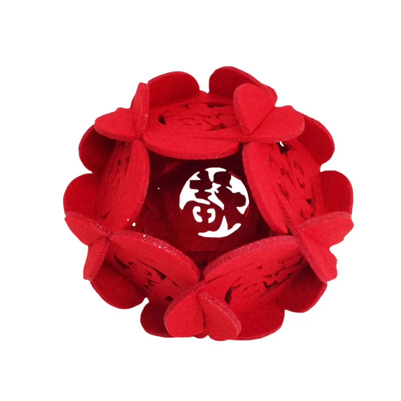 New Year Felt Lanterns for Spring Festival Wedding Lantern Celebration Decorations Chinese Red Accept Customized Design 2211321
