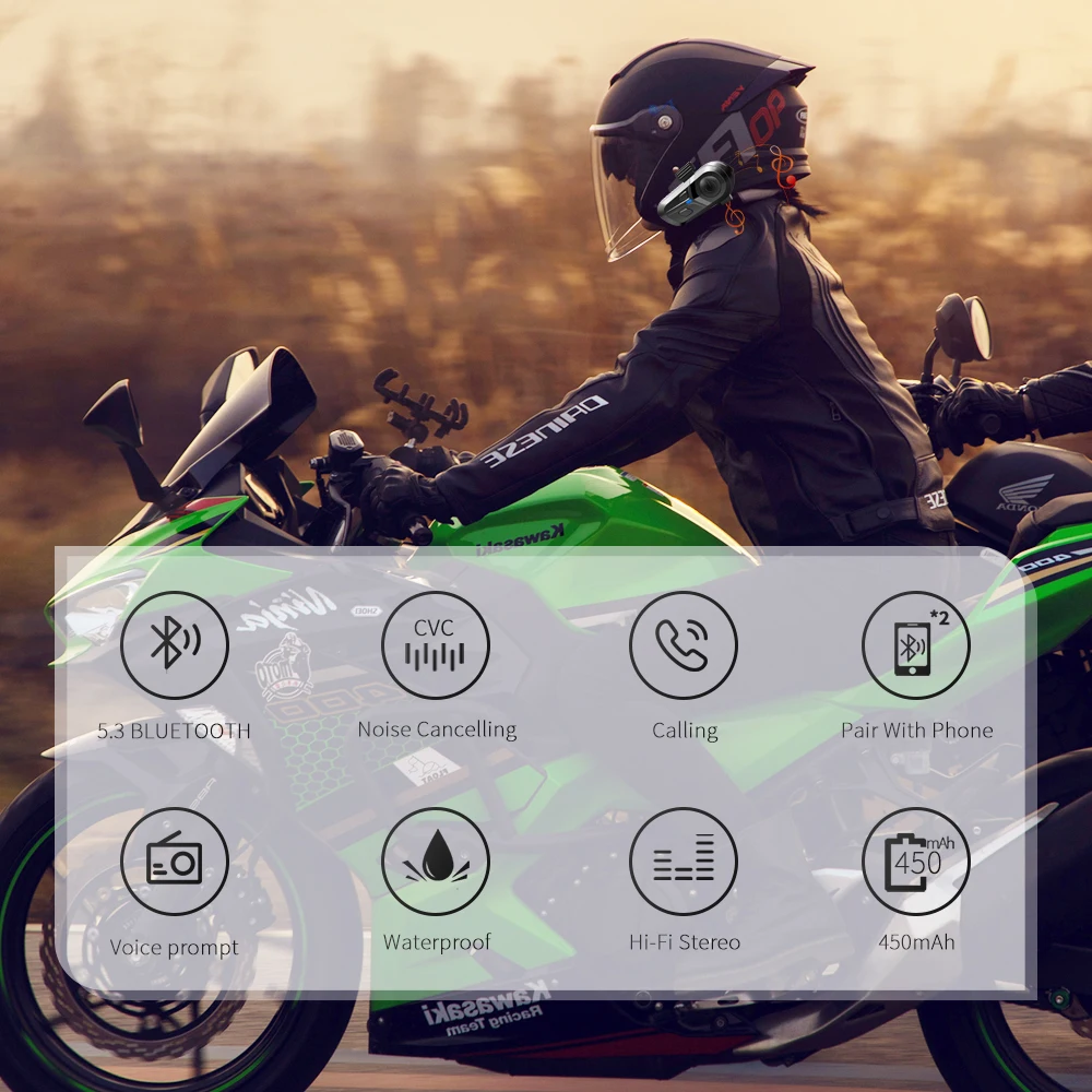 High Quality Wireless Bluetooth Motorcycle Headset Moto Parts and Accessories Intercomunicador Para Moto Bluetooth