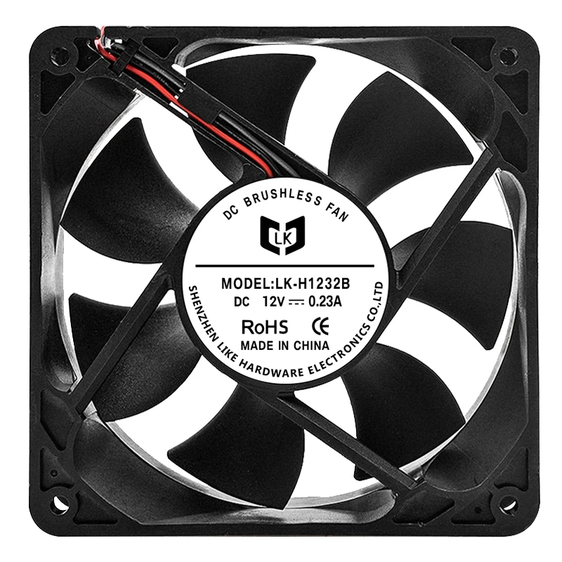 12032 DC12V 24V High Cfm Static Pressure Double Ball Radiator Air Cooling Fan 12V 120mm