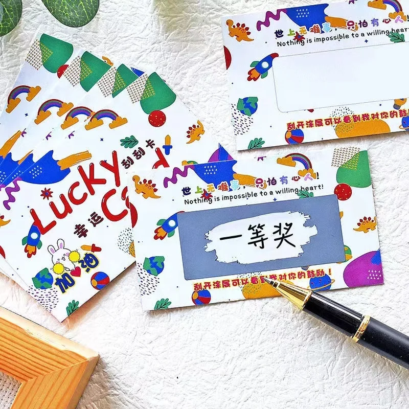 Custom Free Design Lucky playing Card Voucher Paper Scratch Off Winning Cards