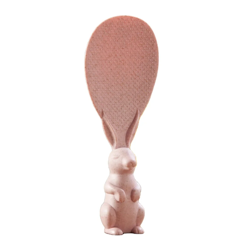 Degradable Wheat Stalk Stand Rice Spoon Non Stick Rice Scoop For Kitchen