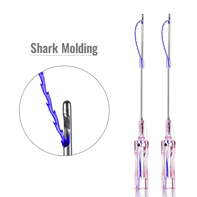 Korean fishbone molding pdo cog thread needle arm lifting CE approved press cog Z type whale shark molding pdo thread