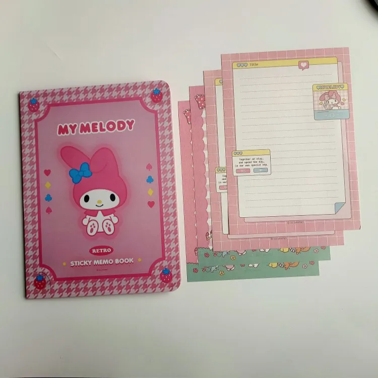 Kawaii Sanrio Convenience Note Book Anime Hello Kitty My Melody Kuromi Cinnamoroll Cute Paste Notepad Student Stationery Gifts