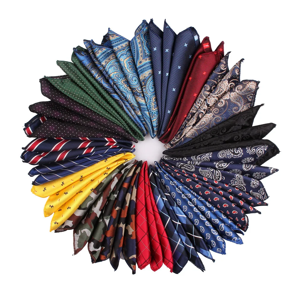 Wedding Party Emerald Green Tartan Hand Rolled 100% Silk Pocket Squares for Men Italy