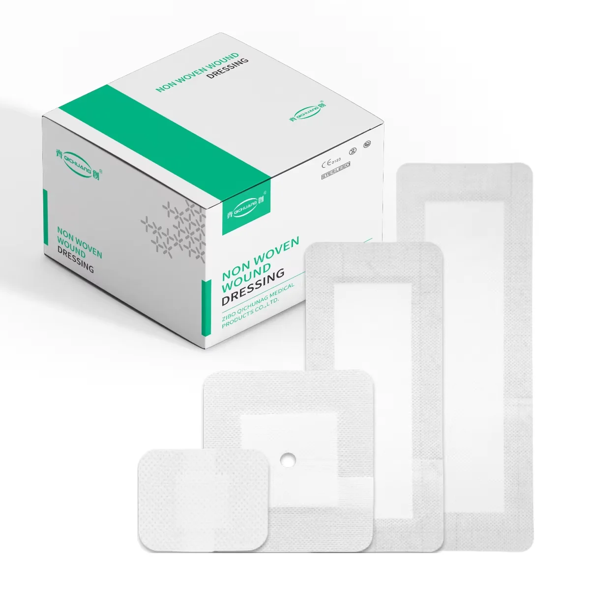 Extra Large Sterile Adhesive Island Wound Dressing BandagesNon Woven Bordered Gauze Pads by QICHUANG Medical Dressing