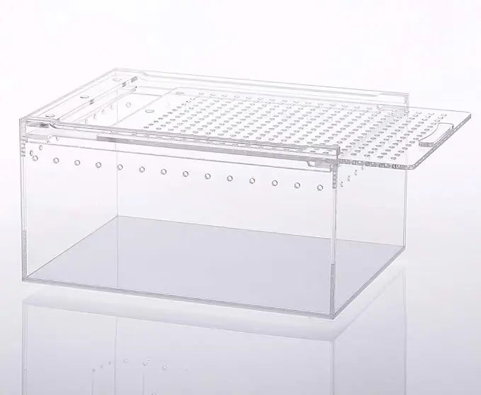 Custom Acrylic Clear Pet Box Small Animal Acrylic Cage For Hamster Reptile Insect Carrier