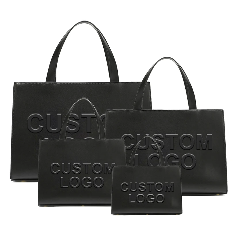 Custom Logo Oversized Best Vegan Leather Bags Black Large Handbags Mini Crossbody Bag Womens Tote Bags