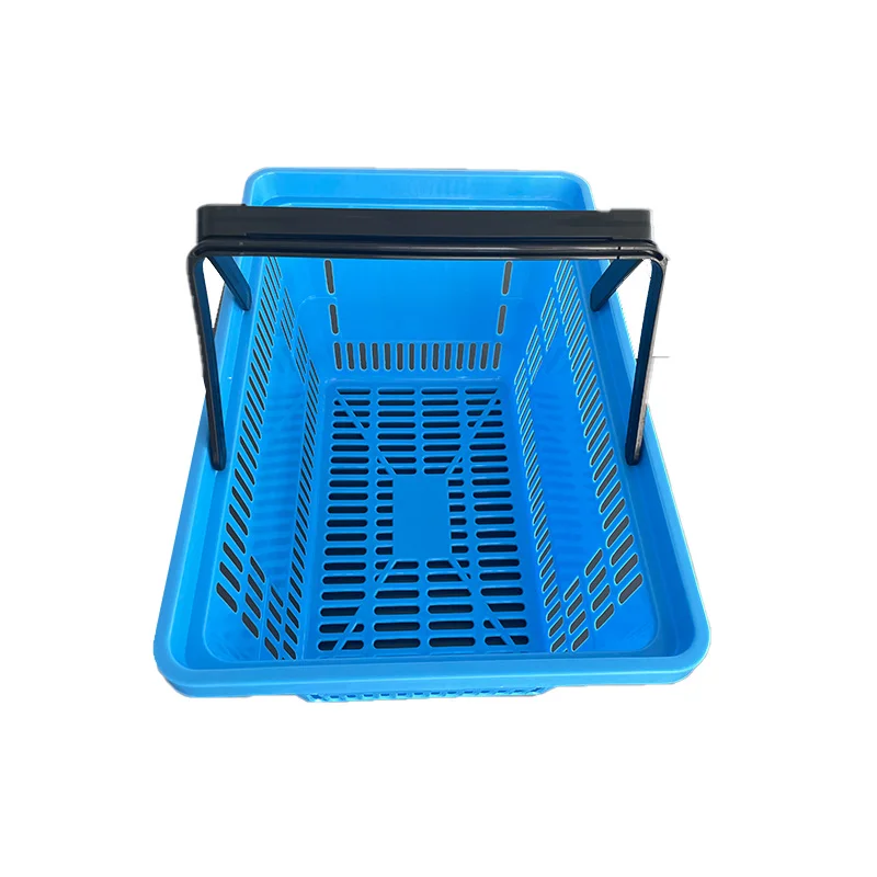 Convenient Supermarket Trolley Baskets Collapsible Plastic Laundry Basket Shopping Baskets