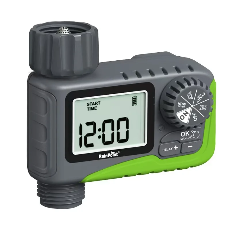 Intelligent Automatic Double-Valve Irrigation Timer Home Outdoor Garden Yard Lawn Watering Controller Device for Farms Gardens